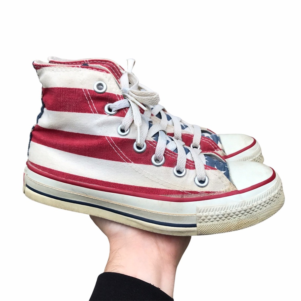 Vintage Made In USA Converse Size 3 American Flag